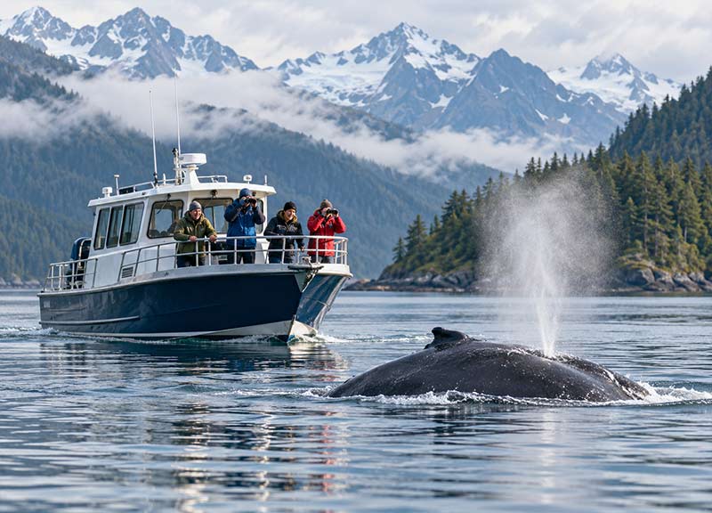 Whale watching in Alaska