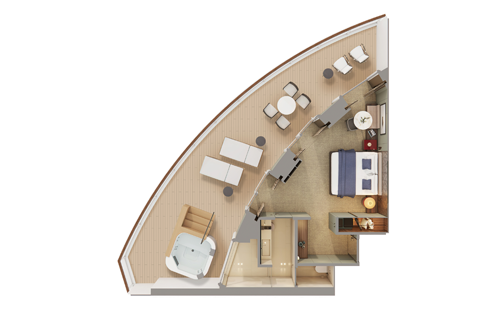 The Haven Aft-Facing Penthouse with Large Balcony
