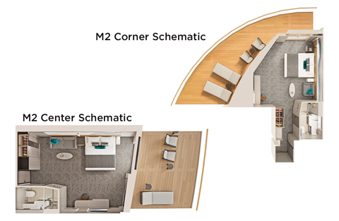 Forward-Facing Club Balcony Suite with Large Balcony