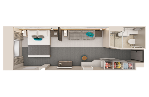 Large Oceanview Stateroom with Round Window
