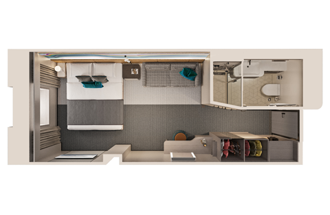 Oceanview Stateroom with Round Window