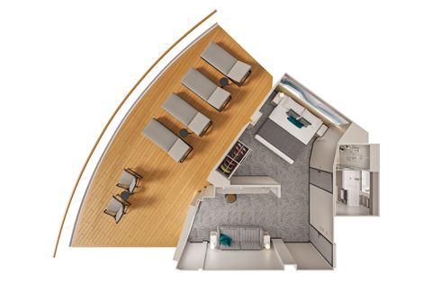 Aft-Facing Suite with Large Balcony