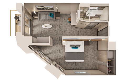 Family Suite with Master Bedroom & Balcony