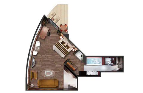 The Haven Deluxe Owner's Suite with Large Balcony