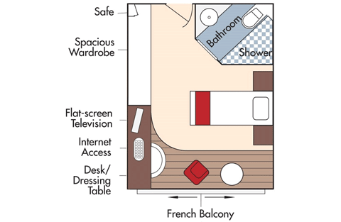 Single Balcony Stateroom