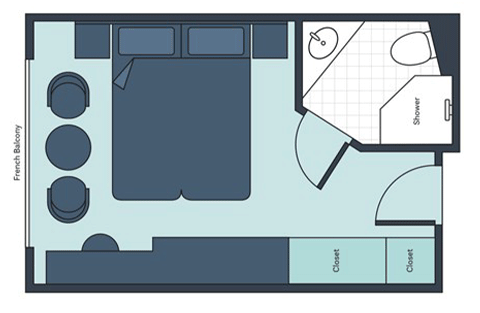 Deluxe French Balcony Stateroom
