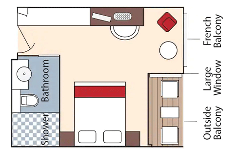 Twin Balcony Stateroom