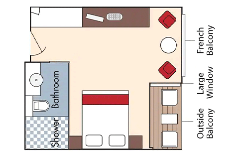 Twin Balcony Stateroom