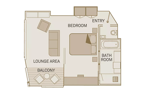 Royal One-Bedroom Suite