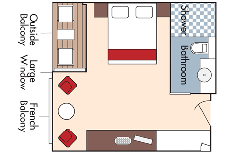 Twin Balcony Stateroom