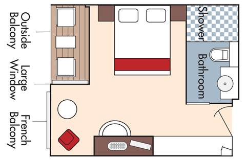 Twin Balcony Stateroom