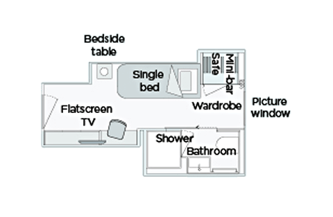 Emerald Riverview Single Stateroom