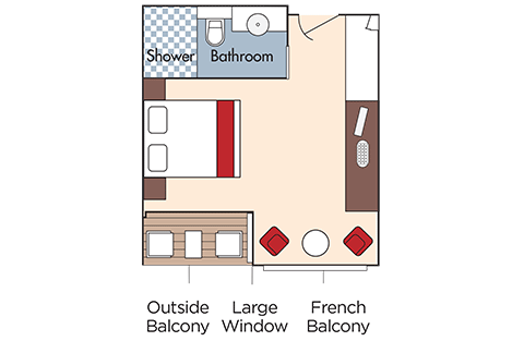 Twin Balcony Stateroom