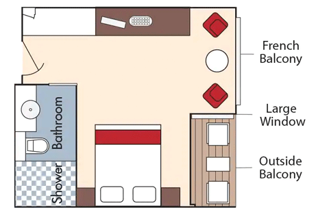 Twin Balcony Stateroom