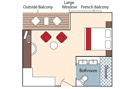 Twin Balcony Stateroom