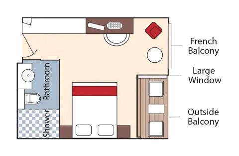 Twin Balcony Stateroom