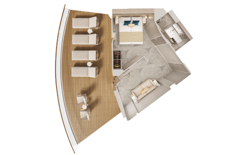 Aft-Facing Suite with Large Balcony