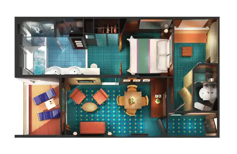 2-Bedroom Deluxe Family Suite with Balcony