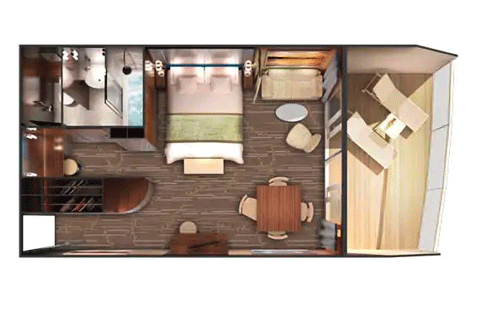 Forward-Facing Deluxe Penthouse with Large Balcony