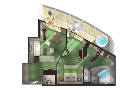 Owner's Suite with Large Balcony