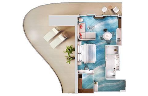Concierge Family Stateroom with Oceanview Verandah