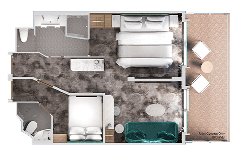 Concierge Family Stateroom with Oceanview Verandah