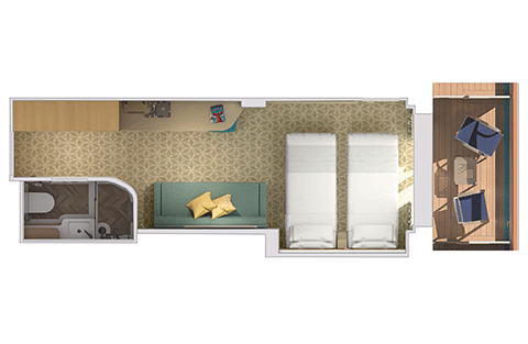 Cloud 9 Spa Cove Balcony Stateroom