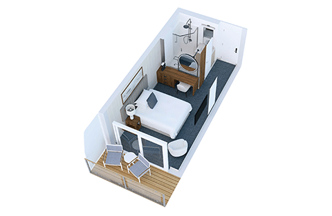 Single Balcony Stateroom