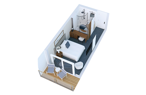 Single Balcony Stateroom