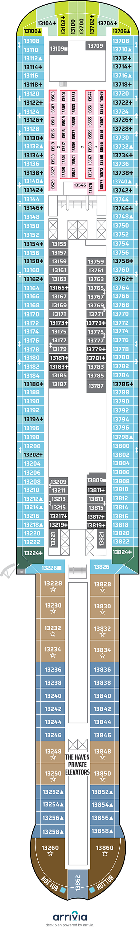 Norwegian Bella Deck Plans
