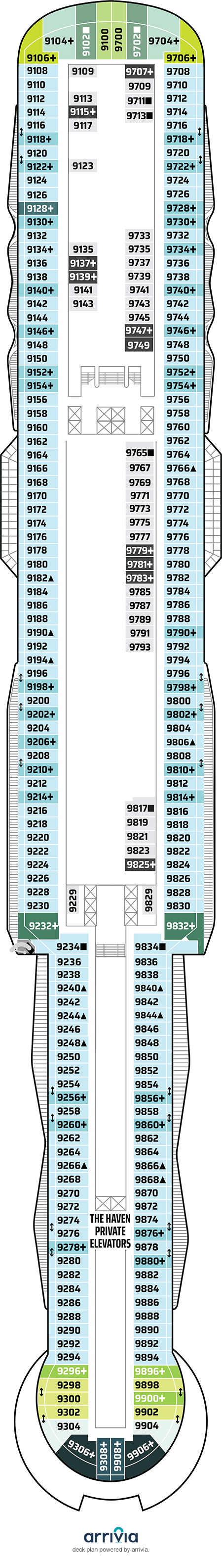 Norwegian Bella - Category SR - Cabin # 9232