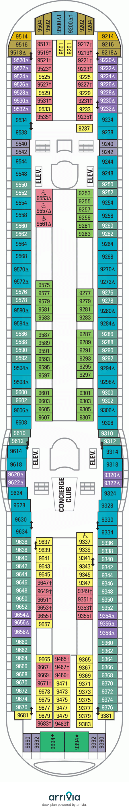 Navigator of the Seas Deck Plans | Deck 9 | What's on Deck 9 on Navigator of the Seas