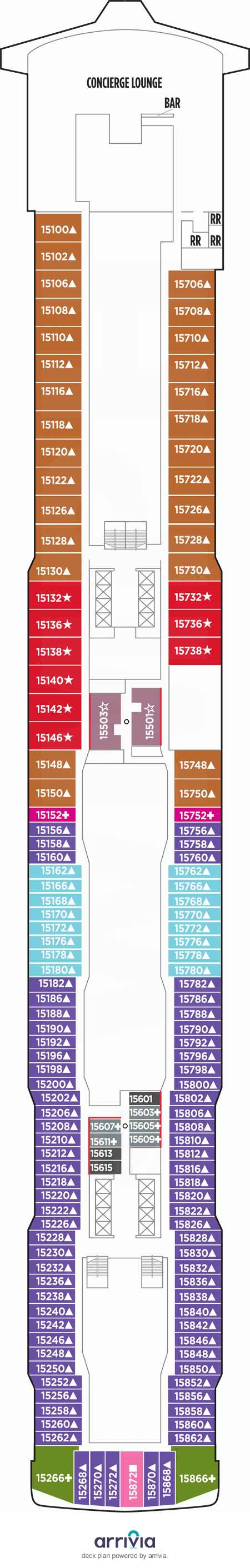 Norwegian Joy Deck Plans | Deck 15 | What's on Deck 15 on Norwegian Joy | iCruise.com