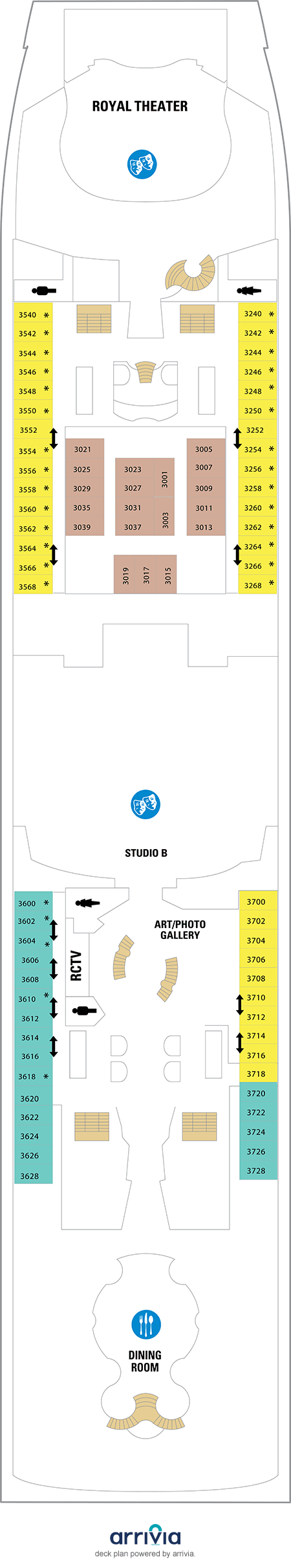 Mariner of the Seas - Category 8N - Cabin # 3710
