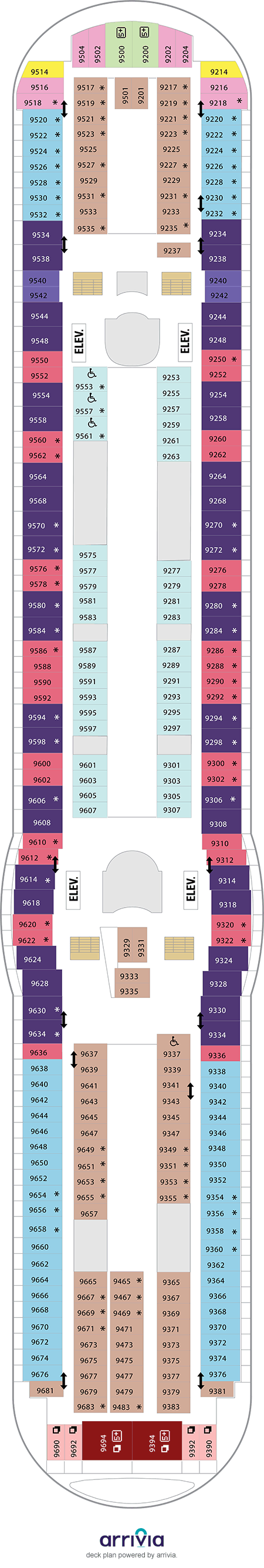 Mariner of the Seas - Category 4V - Cabin # 9383