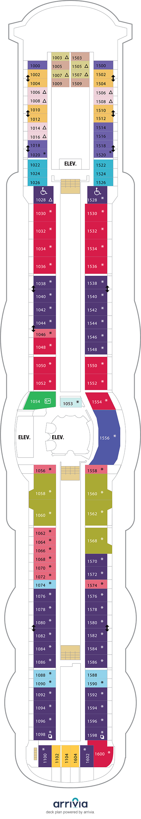 Jewel of the Seas - Category 6D - Cabin # 1004