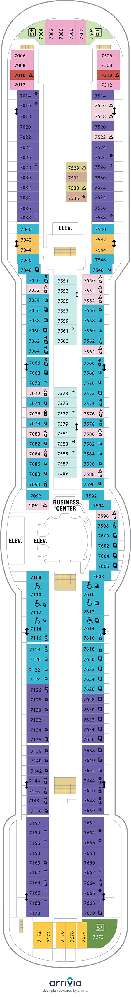 Jewel of the Seas - Category 1D - Cabin # 7646