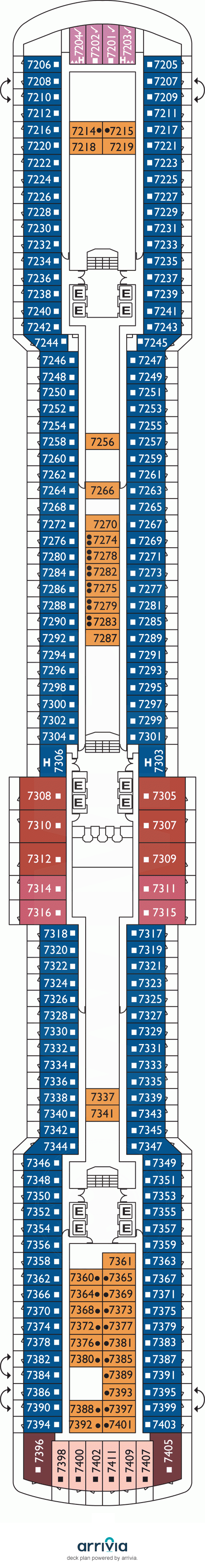 Costa Luminosa Cabin 7233 Category Bp Premium Balcony Stateroom 7233 On Icruise Com