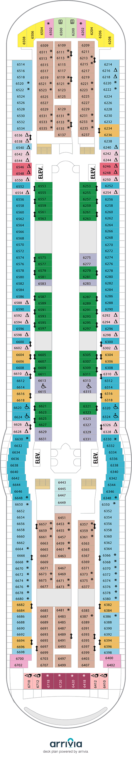 Freedom of the Seas - Category 2T - Cabin # 6575