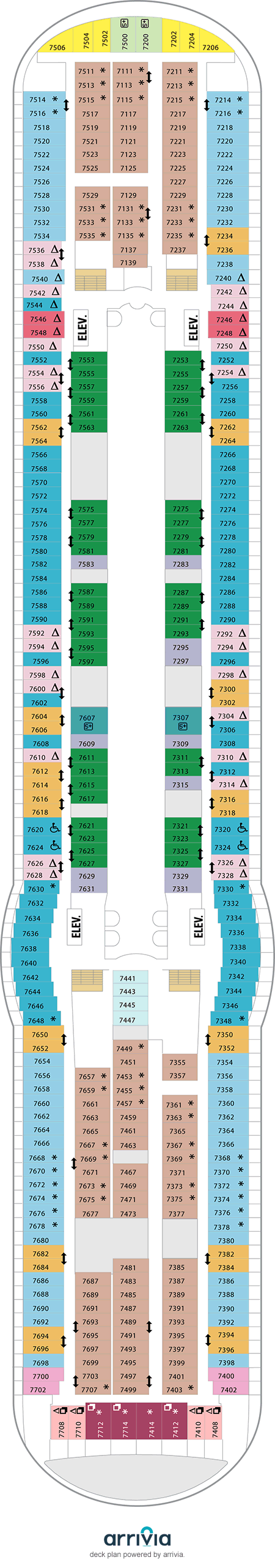 Freedom of the Seas - Category 2D - Cabin # 7346