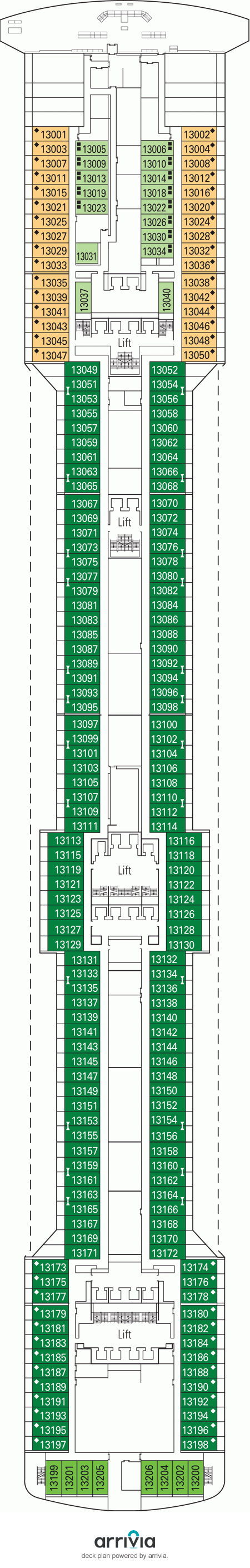 Arcobaleno Deck On MSC Fantasia MSC Fantasia Arcobaleno Deck On 