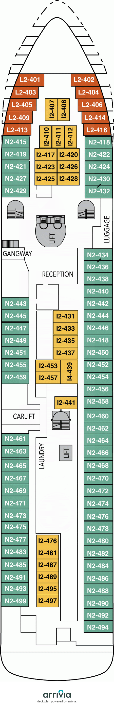 Deck 4 on Midnatsol | Midnatsol Deck 4 on iCruise.com