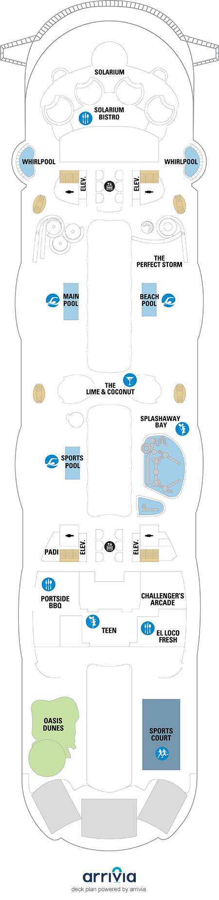 Oasis of the Seas Deck Plans