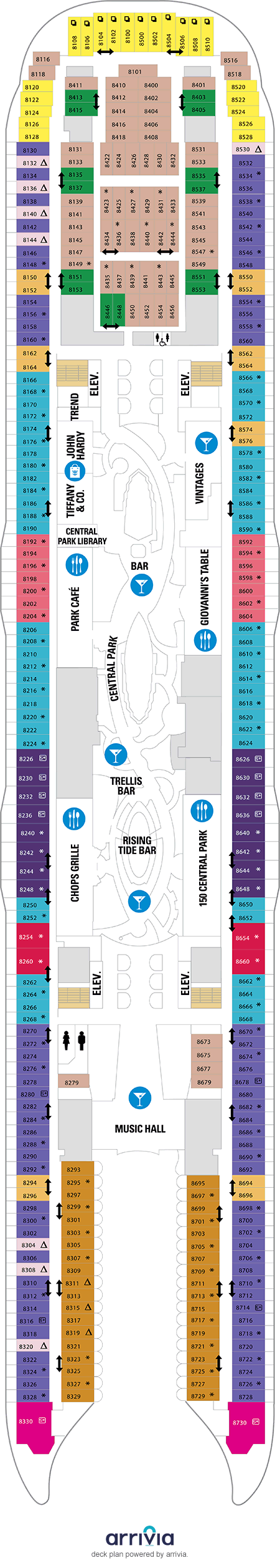 Oasis of the Seas - Category 2C - Cabin # 8120