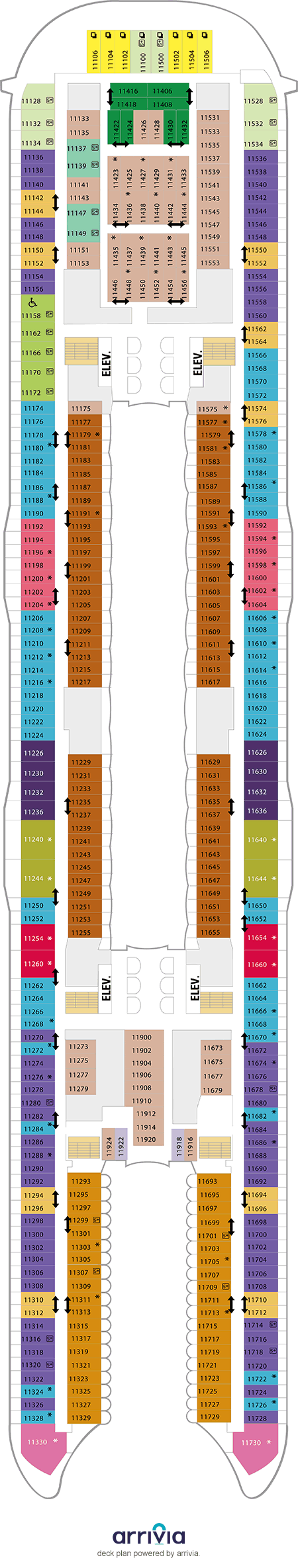 Allure of the Seas - Category 2D - Cabin # 11652