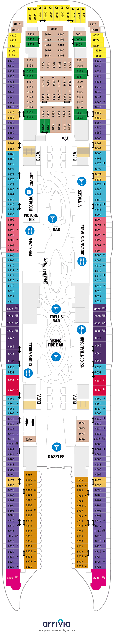 Allure of the Seas - Category GS - Cabin # 8660