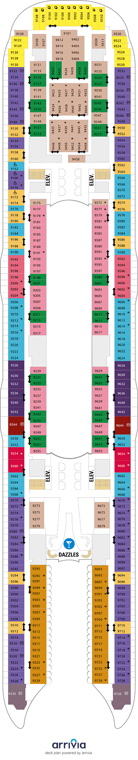 Allure of the Seas - Category 4D - Cabin # 9222