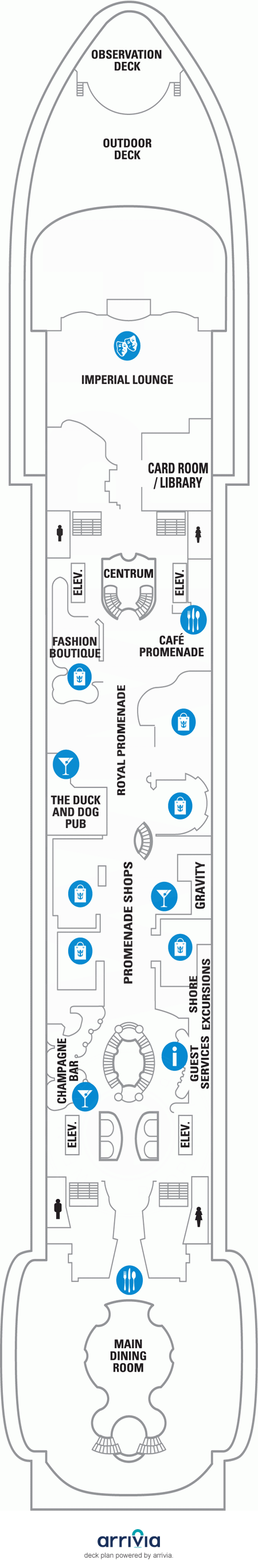 Adventure of the Seas Deck Plans | Deck 5 | What's on Deck 5 on Adventure of the Seas | iCruise.com
