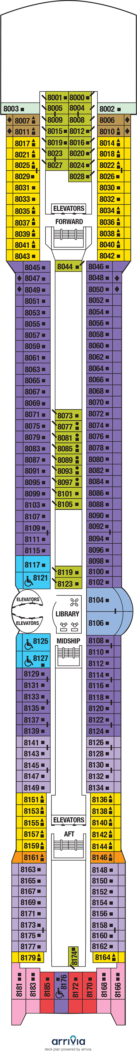 Celebrity Constellation - Category C3 - Cabin # 8145
