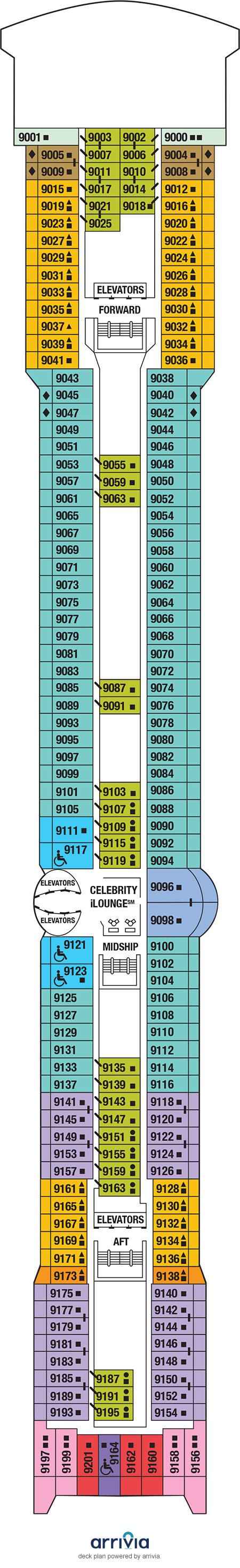Celebrity Constellation - Category C3 - Cabin # 9175